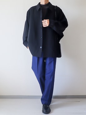 「チャコール」｜「アイテム（ブルゾン）」を使った、kotaさん（メンズ・173cm）の秋コーディネート