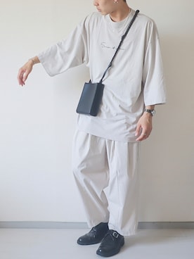 「ビッグシャツ」｜「アイテム（その他）」を使った、kotaさん（メンズ・173cm）の夏コーディネート