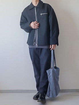 「DOOPZ（ドープス）のアイテム（ブルゾン）」を使った、kotaさん（メンズ・173cm）の春コーディネート