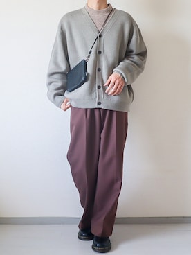 「ブラウンパンツ」｜「アイテム（その他）」を使った、kotaさん（メンズ・173cm）の秋コーディネート