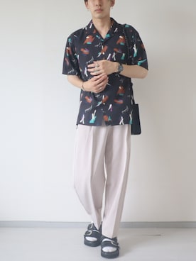 「白パンツコーデ」｜「アイテム（その他）」を使った、kotaさん（メンズ・173cm）の夏コーディネート