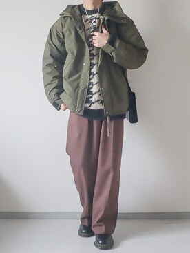 「URBAN RESEARCH Sonny Label（アーバンリサーチサニーレーベル）のアイテム（マウンテンパーカー）」を使った、kotaさん（メンズ・173cm）の冬コーディネート