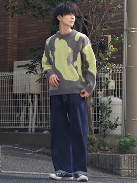 「CONVERSE（コンバース）のCONVERSE コンバース オール スター オックス / ALL STAR OX(BLACK) 32160321（スニーカー）」を使った、狩野 博文さん（メンズ・178cm・20代）の秋コーディネート