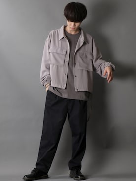 「SITRY（シトリー）のアイテム（ブルゾン）」を使った、狩野 博文さん（メンズ・178cm）の夏コーディネート