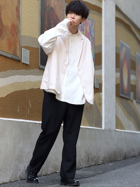 「SITRY（シトリー）のアイテム（ジャケット/アウター）」を使った、狩野 博文さん（メンズ・178cm）の春コーディネート