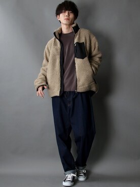 「SITRY（シトリー）のアイテム（ブルゾン）」を使った、狩野 博文さん（メンズ・178cm）の冬コーディネート