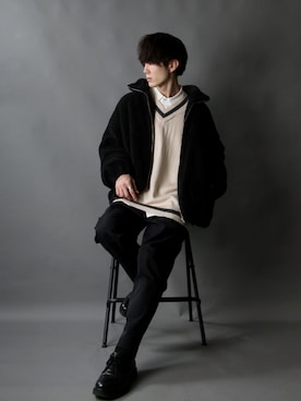 「SITRY（シトリー）のアイテム（ブルゾン）」を使った、狩野 博文さん（メンズ・178cm）の冬コーディネート