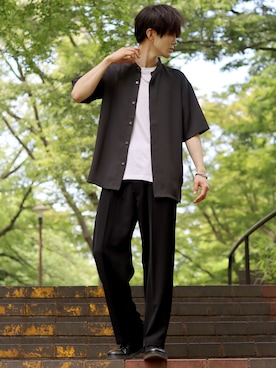 「アイテム（ドレスシューズ）」を使った、狩野 博文さん（メンズ・178cm・20代）の夏コーディネート
