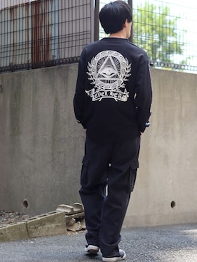 「CONVERSE（コンバース）のCONVERSE コンバース オール スター オックス / ALL STAR OX(BLACK) 32160321（スニーカー）」を使った、狩野 博文さん（メンズ・178cm・20代）の夏コーディネート