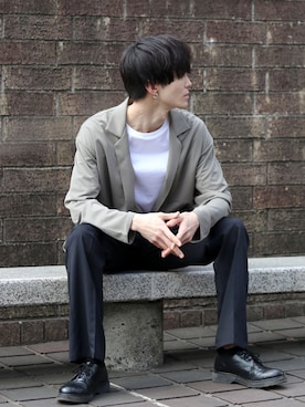 「SITRY（シトリー）のアイテム（ジャケット/アウター）」を使った、狩野 博文さん（メンズ・178cm）の春コーディネート