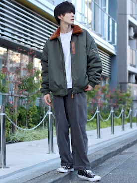 「SITRY（シトリー）のアイテム（ジャケット/アウター）」を使った、狩野 博文さん（メンズ・178cm）の秋コーディネート