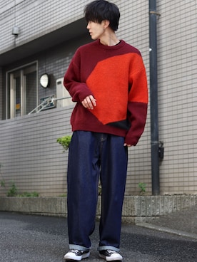 「CONVERSE（コンバース）のCONVERSE コンバース オール スター オックス / ALL STAR OX(BLACK) 32160321（スニーカー）」を使った、狩野 博文さん（メンズ・178cm・20代）の秋コーディネート