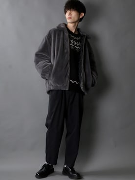 「SITRY（シトリー）のアイテム（ブルゾン）」を使った、狩野 博文さん（メンズ・178cm）の冬コーディネート