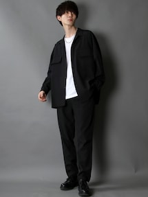 [新品] 90s シャツセットアップ　オープンカラー　黒人スラックス 新品] 90s シャツセットアップ オープンカラー 黒人スラックス