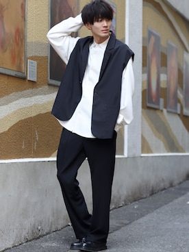 「SITRY（シトリー）のアイテム（ジャケット/アウター）」を使った、狩野 博文さん（メンズ・178cm）の春コーディネート