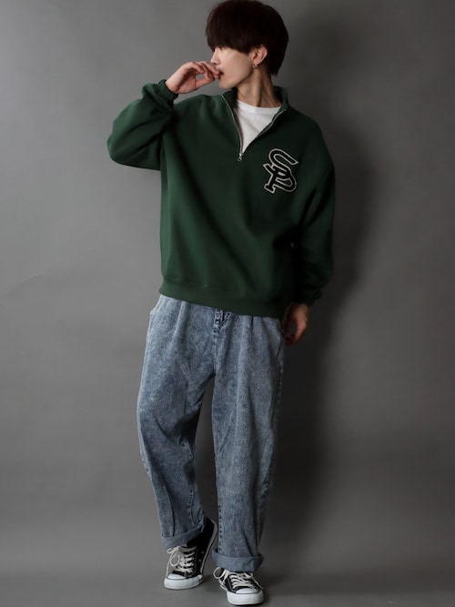 Golfickers ワイドシルエット ハーフジップシャツ Golfickers ワイドシルエット ハーフジップシャツ（Golfickers