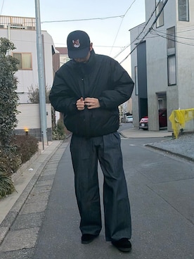 「NANGA（ナンガ）のアイテム」を使った、やまださん（メンズ・177cm）の春コーディネート