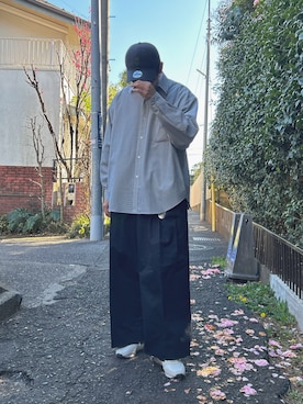 「soerte（ソエルテ）のアイテム（帽子）」を使った、やまださん（メンズ・177cm）の春コーディネート