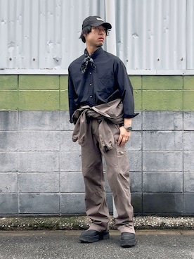 「アイテム（つなぎ/オールインワン）」を使った、ケイさん（メンズ・175cm）の秋コーディネート