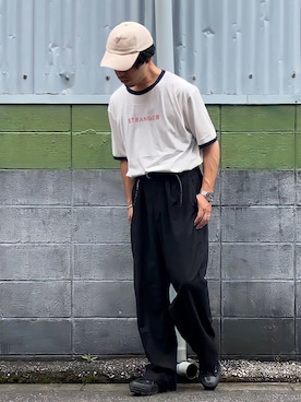「レトロ」｜「アイテム（キャップ）」を使った、ケイさん（メンズ・175cm）の夏コーディネート