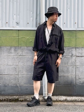 「アイテム（つなぎ/オールインワン）」を使った、ケイさん（メンズ・175cm）の夏コーディネート