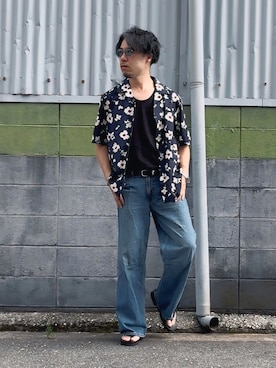 「アイテム（トップス）」を使った、ケイさん（メンズ・175cm・40代）の夏コーディネート