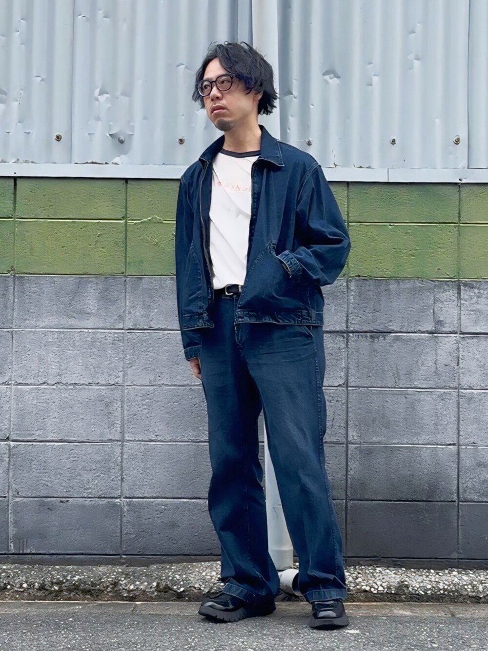 ZARAのアイテムを使った「デニムセットアップ」のメンズ人気