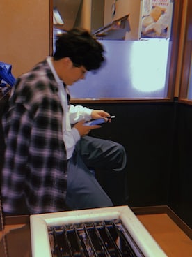 「FREAK'S STORE（フリークスストア）のWEB限定 Relax Fit リラックスフィット チェックネルシャツ/オンブレチェック（シャツ/ブラウス）」を使った、しゅんすけさん（メンズ・175cm）の冬コーディネート