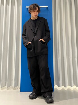 「DANKE SCHON（ダンケシェーン）のアイテム（スラックス）」を使った、Toshiki Masudaさん（メンズ・170cm）の冬コーディネート