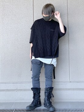 「L.H.P（エルエイチピー）のアイテム（トップス）」を使った、Toshiki Masudaさん（メンズ・170cm）の夏コーディネート