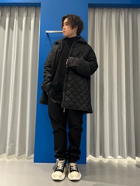 「WHITELAND（ホワイトランド）のアイテム（ブルゾン）」を使った、Toshiki Masudaさん（メンズ・170cm）の冬コーディネート