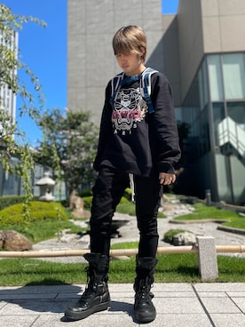 「DANKE SCHON（ダンケシェーン）のアイテム（スウェットパンツ）」を使った、Toshiki Masudaさん（メンズ・170cm）の秋コーディネート