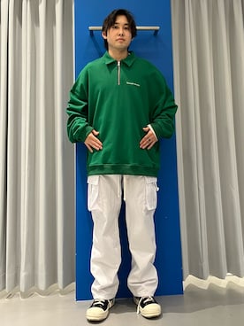 「DANKE SCHON（ダンケシェーン）のアイテム（スウェット）」を使った、Toshiki Masudaさん（メンズ・170cm）の春コーディネート