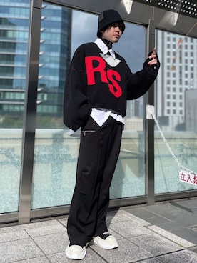 「DANKE SCHON（ダンケシェーン）のアイテム（スラックス）」を使った、Toshiki Masudaさん（メンズ・170cm）の秋コーディネート
