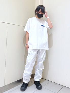 「BlackEyePatch（ブラックアイパッチ）のアイテム（トップス）」を使った、Toshiki Masudaさん（メンズ・170cm）の夏コーディネート