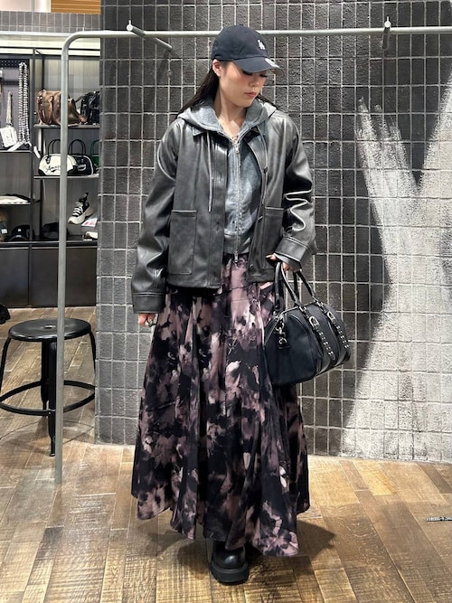 JEANASIS ヴィンテージレザーブルゾン(ブラック) JEANASIS ブルゾン アウター ヴィンテージレザーブルゾン/282684