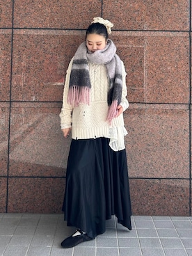 「アイテム（シュシュ）」を使った、masakiさん（レディース・161cm・20代）の冬コーディネート