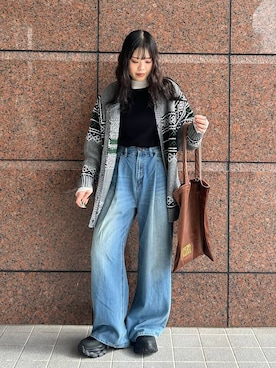 「JEANASIS（ジーナシス）のアイテム（デニムパンツ）」を使った、masakiさん（レディース・161cm）の秋コーディネート