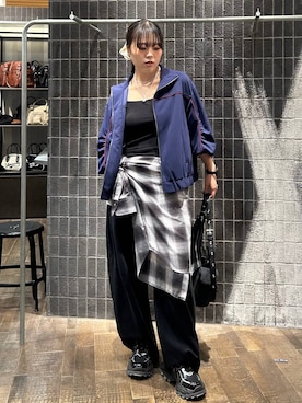 「アイテム（シュシュ）」を使った、masakiさん（レディース・161cm）の秋コーディネート