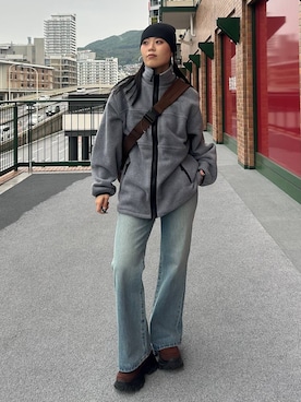 「アイテム（チュニック）」を使った、masakiさん（レディース・161cm）の秋コーディネート