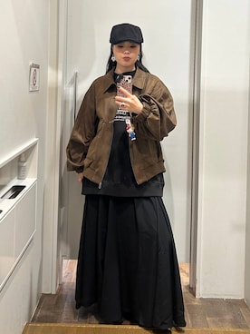 「アイテム（ハンチング/ベレー帽）」を使った、masakiさん（レディース・161cm・20代）の秋コーディネート