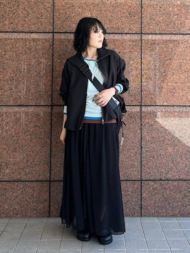 「JEANASIS（ジーナシス）のアイテム（ブルゾン）」を使った、masakiさん（レディース・161cm）の春コーディネート