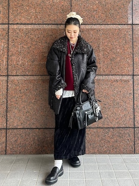 「アイテム（スマホグッズ）」を使った、masakiさん（レディース・161cm）の冬コーディネート