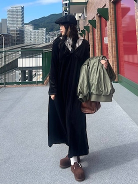 「アイテム（ハンチング/ベレー帽）」を使った、masakiさん（レディース・161cm・20代）の秋コーディネート