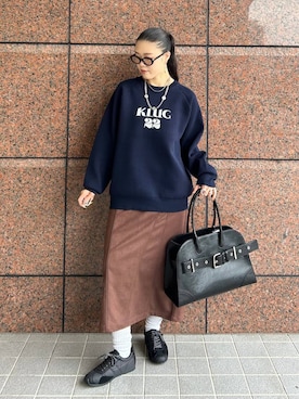 「JEANASIS（ジーナシス）のアイテム（スカート）」を使った、masakiさん（レディース・161cm）の秋コーディネート