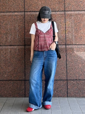 「JEANASIS（ジーナシス）のアイテム（バッグ）」を使った、masakiさん（レディース・161cm）の春コーディネート