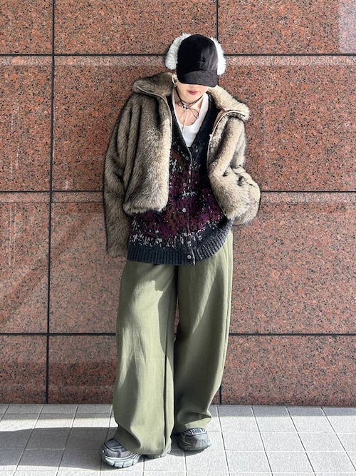 この冬スタイリングの主役にピッタリ！】MIXカラーファーブルゾン