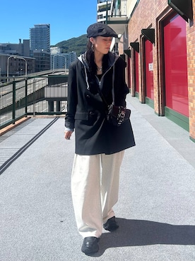 「アイテム（テーラードジャケット）」を使った、masakiさん（レディース・161cm・20代）の秋コーディネート