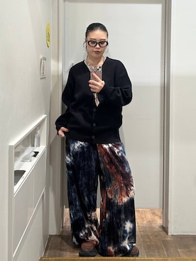 「JEANASIS（ジーナシス）のソフトラメリブUネックLS TEE/240318（Tシャツ/カットソー）」を使った、masakiさん（レディース・161cm）の秋コーディネート