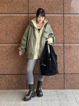 「アイテム（チョーカー）」を使った、masakiさん（レディース・161cm・20代）の冬コーディネート